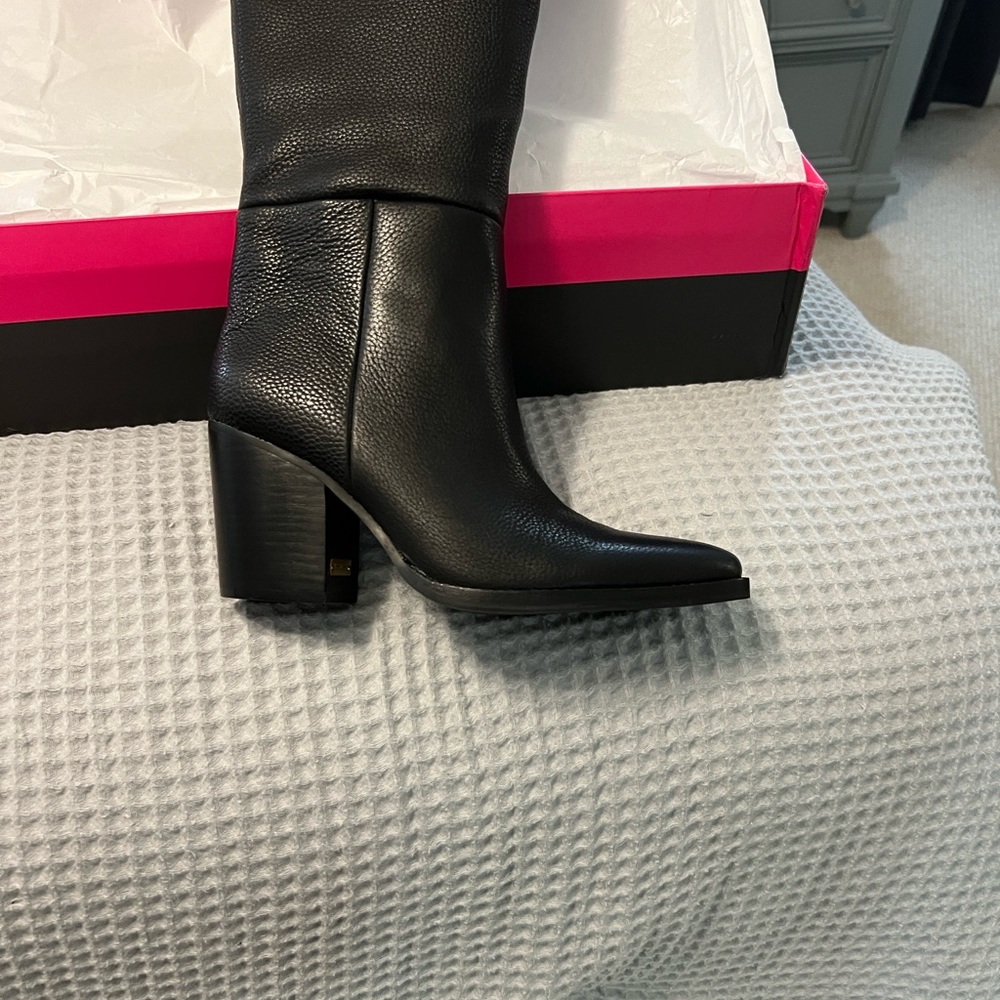 Vince Camuto Elegant Black Leather thigh high Boots